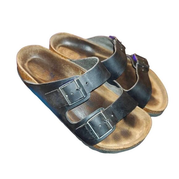 Birkenstock Arizona Smooth Leather Strap Sandals - Picture 1 of 7